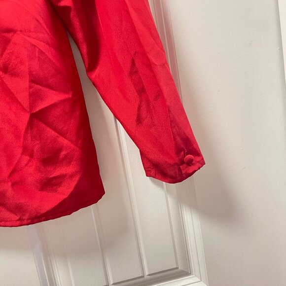 Vintage Braemar by Jeremy Scott Draped Blazer Button Blouse  Red - Picture 11 of 14